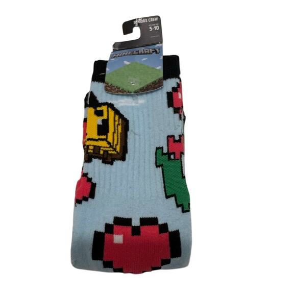 Minecraft Other - MINECRAFT Single pair of Men's Crew Socks NWT Fits Shoe Size 8 - 12